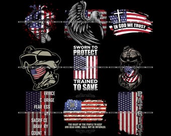 Military T-Shirt SVG Bundle: Patriotic Army Veteran Designs (Digital Download)