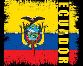 Ecuador Ecuadoraanse noodlijdende gescheurd gescheurde rip vlag tekst woord trots Spaans Latino Spaans land tattoo kleur ontwerpelement SVG PNG JPG