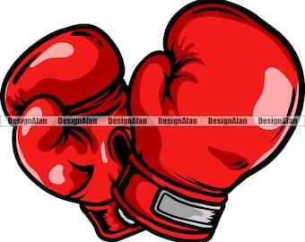 May include: A pair of red boxing gloves with white straps. The gloves are worn and have a textured surface.