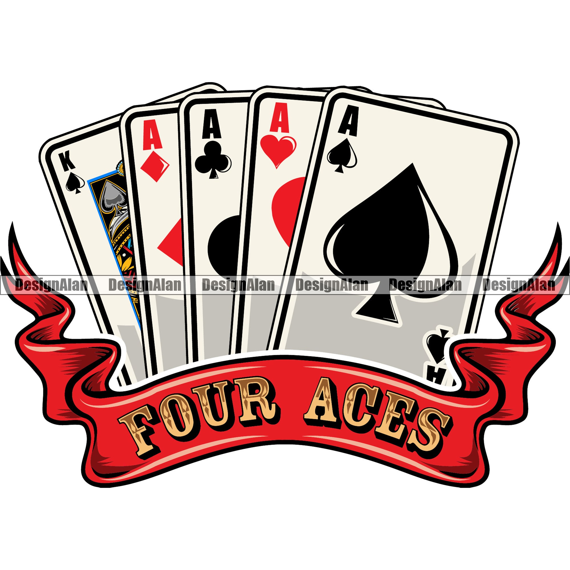 Four Aces Dripping Poker Hand Casino Playing Card Game Drip Gamble Gambling  Gambler Vegas Win Winner Art Logo Design JPG PNG SVG Cut File