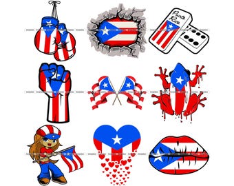 Puerto Rico SVG Bundle: Boricua Pride Designs, Cricut Ready (Digital Download)