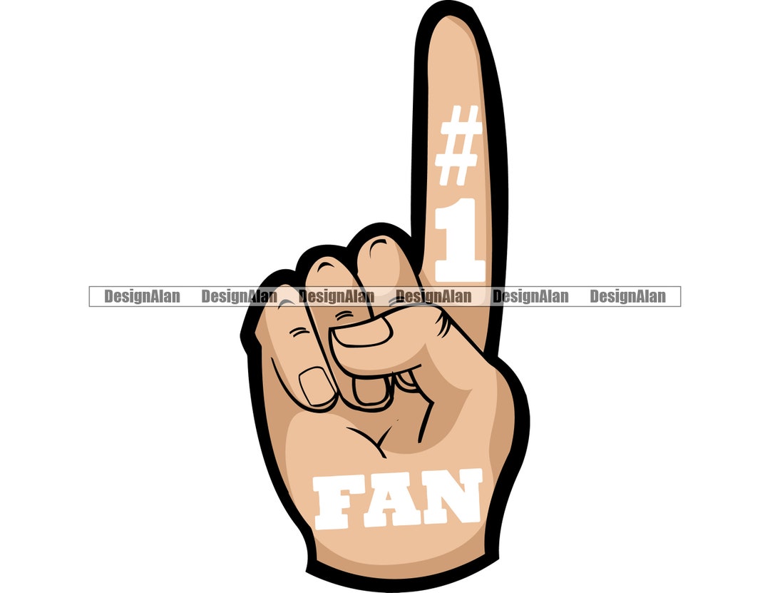 Sports Fan Foam Finger Number 1 Hand Symbol Football Play Sports Game