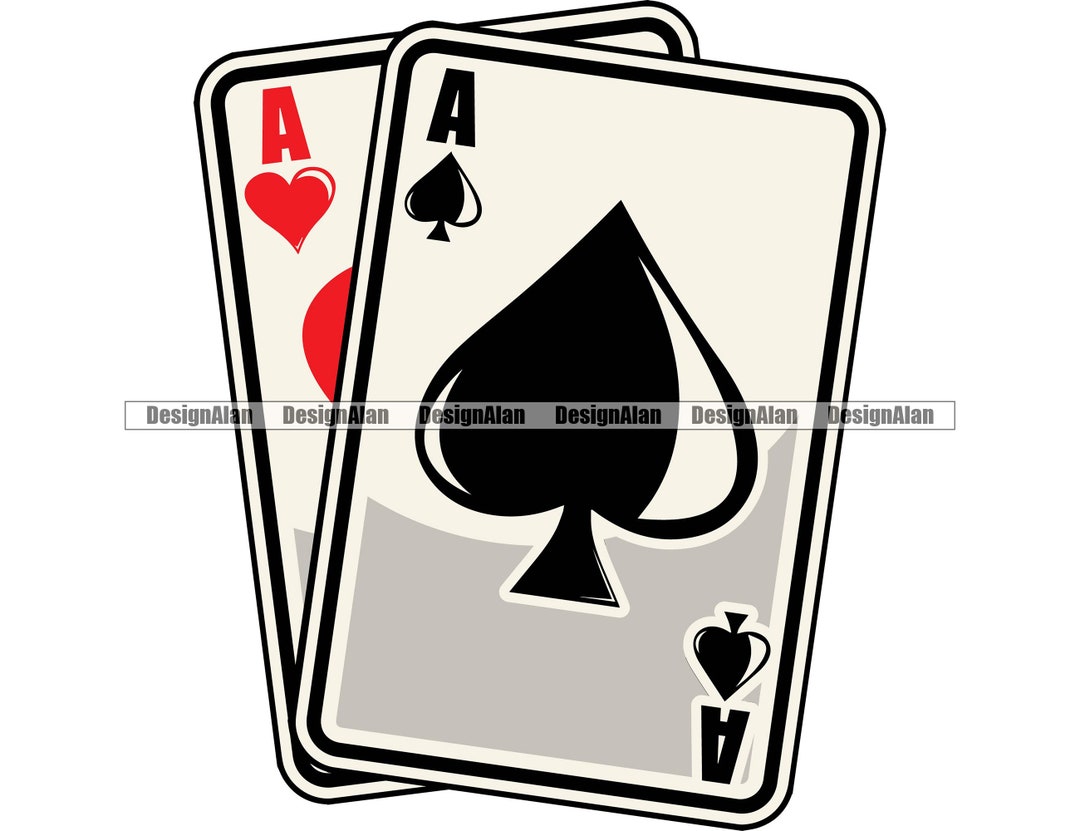 Pocket Aces Playing Card Poker Game Gamble Texas Hold'em Gambling