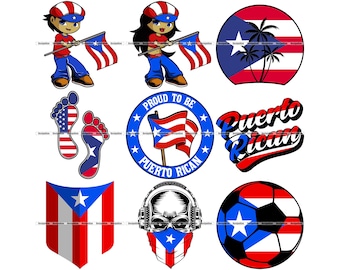 Puerto Rico Flag SVG Bundle: Boricua Pride Designs for Cricut