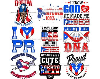 Puerto Rico T-Shirt Designs: Coqui Flag SVG PNG Clipart Bundle (Digital Download)