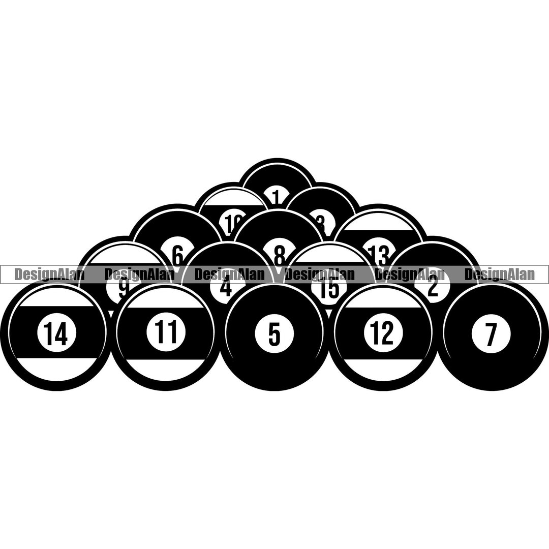 Billiards Pool Ball Rack Setup Start Sports Team Bar Play Game Contest