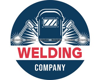 Lasbedrijf embleem lasser bedrijf huis huis metaal ijzer reparatie lastoorts masker service werknemer logo kleur ontwerpelement JPG PNG SVG knippen