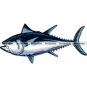 Bluefin Tuna Fish Fishing Fisherman Badge Emblem Sport Ocean Deep Sea Saltwater Tattoo Vector Logo Text Art Design Element JPG PNG SVG Cut