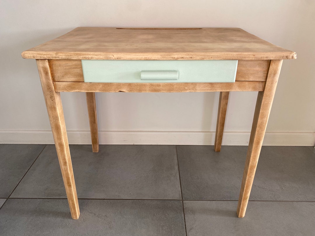 Vintage Wooden Children's Desk Etsy