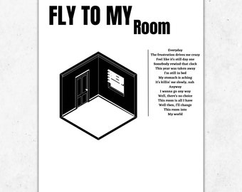 Bts fly to my room lyric poster