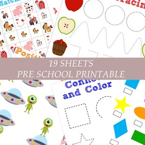 Preschool Pre-k Kindergarten Learning Bundle Activity Worksheets ...