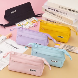 Angoo Stationery Japanese And Korean Style Macaron Color Matching Can Be  Changed Into Large Capacity Upgrade