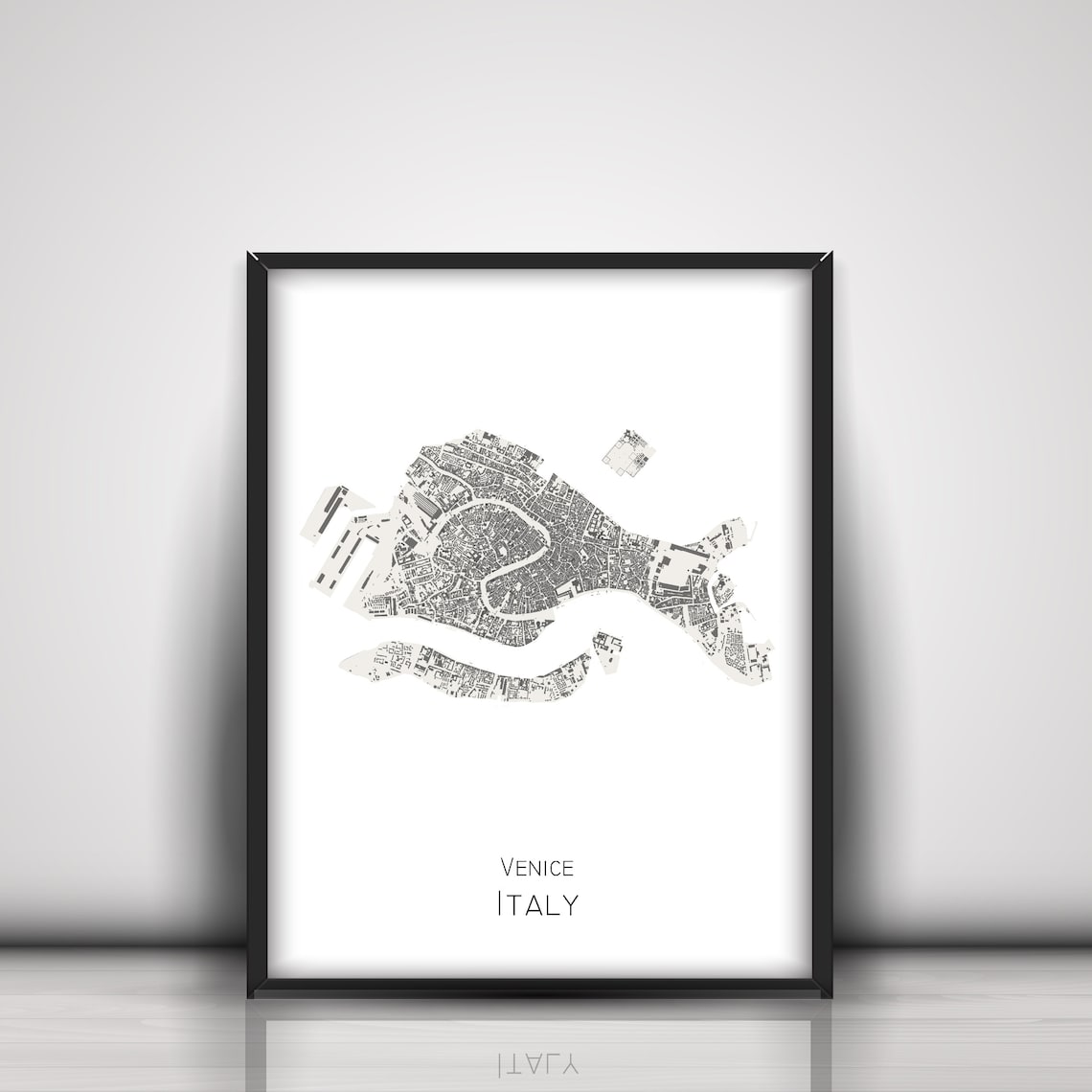 Map of Venice, Italy, Printable, Blue, Digital Download, Italian ...