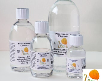 Zest-it® Printmakers Cleaner to Clean oil based inks from printing plate, surfaces, rollers and scrim