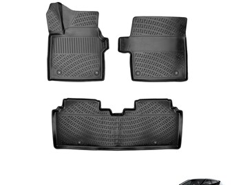 Floor Mats & Cargo Liner Set for Kia EV6 2022-2023 | Full Coverage, All Weather, Non Slip Waterproof Floor Mats