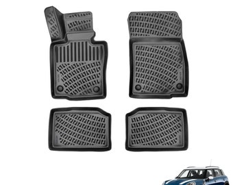 Floor Mats & Cargo Liner Set for Mini Countryman R60 2010-2016 | Full Coverage, All Weather, Non Slip Waterproof Floor Mats