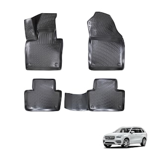 Floor Mats & Cargo Liner Set for Volvo XC-90 2015-2020 | Full Coverage, All Weather, Non Slip Waterproof Floor Mats