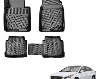 ToughPRO All-Weather Floor Mats For Hyundai Sonata 2020-2025 – Black Rubber, Full Set