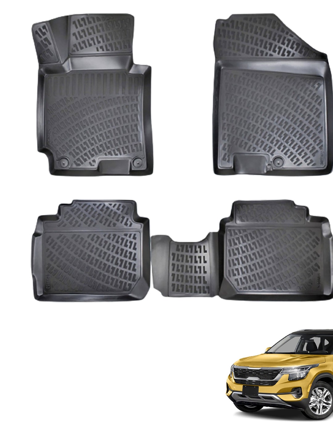 Fits Kia Seltos 20212023 Floor Mats Front & Rear All Wheather Custom