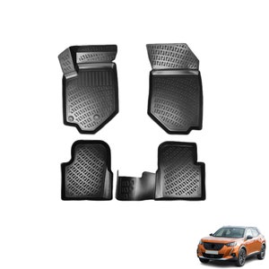 Custom Car Floor Mats Compatible for Peugeot 207 207CC 207SW Accessories  Carpets Custom (Color : Coffee)