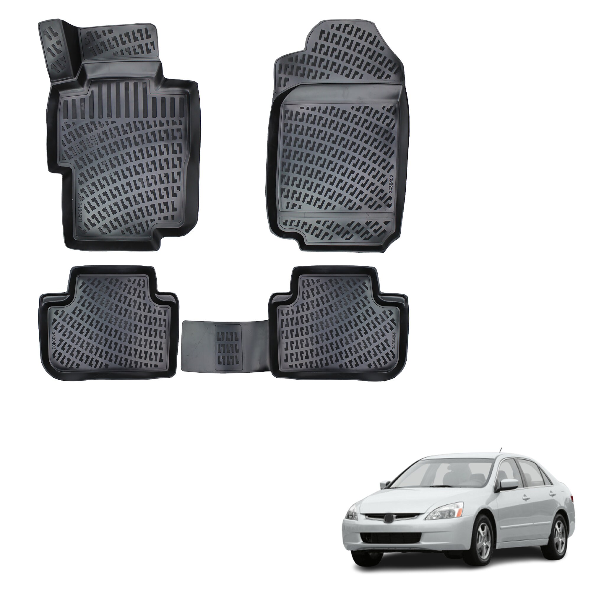 Fits Honda Accord 2002 2008 Floor Mats Front Rear All Wheather