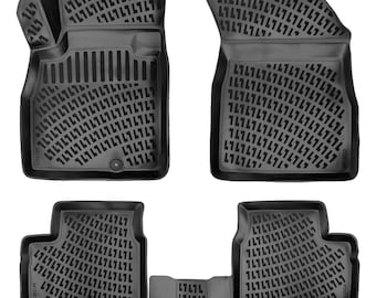 ToughPRO Black All-Weather Floor Mats Full Set For Nissan Quest 2016-2018, Rubber