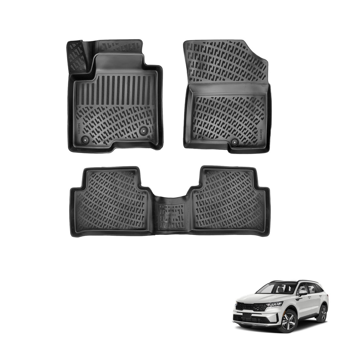 Fits Kia Sorento Hybrid 20212023 Floor Mats Front & Rear All Wheather