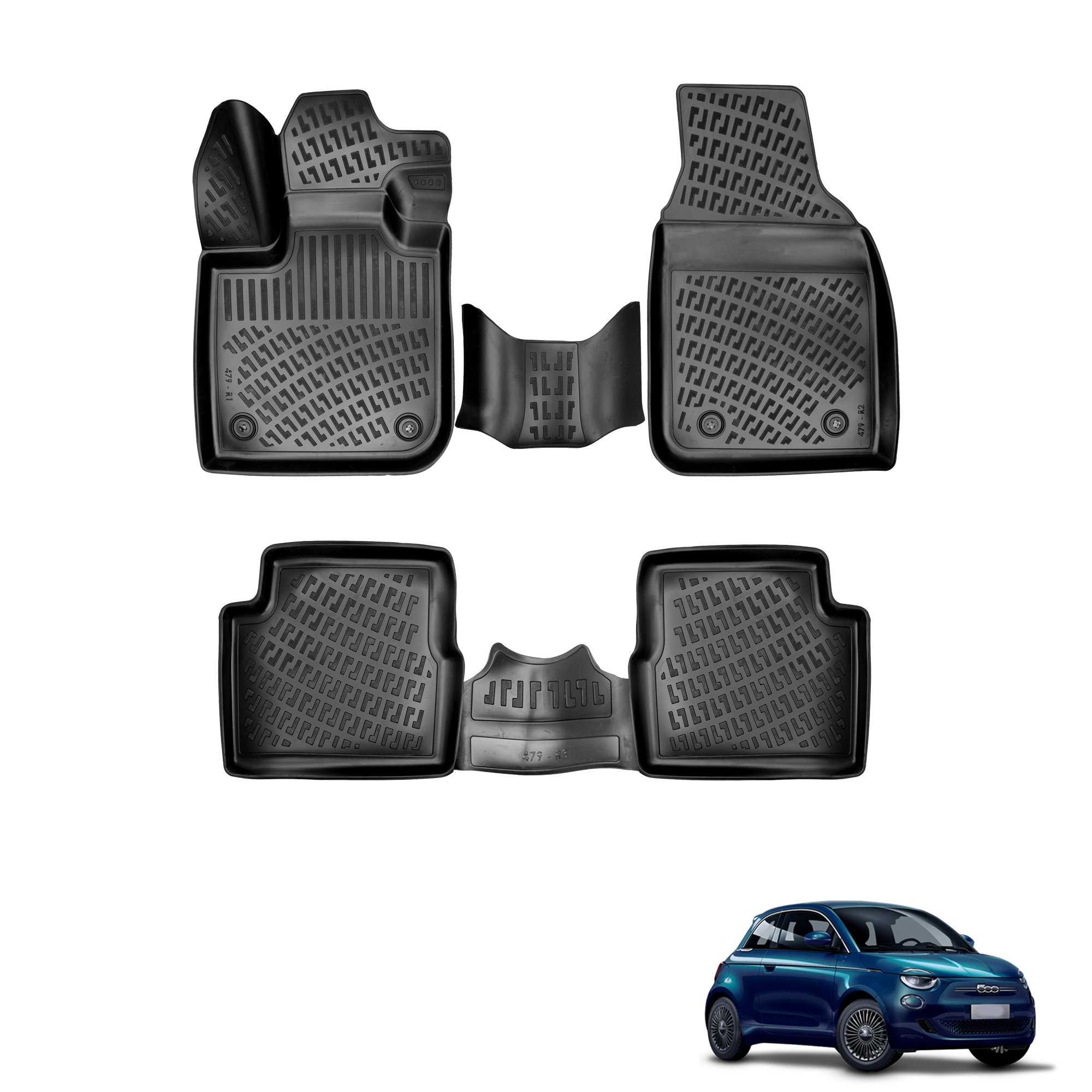 3D MAXpider All-Weather Floor Mats For Toyota Venza - Custom Fit, Black