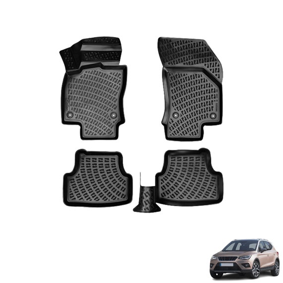 Fits Seat Arona 2017-2023 Floor Mats Front & Rear All Wheather Custom Fit Floor  Liner 3D Waterproof Black Molded 4X 