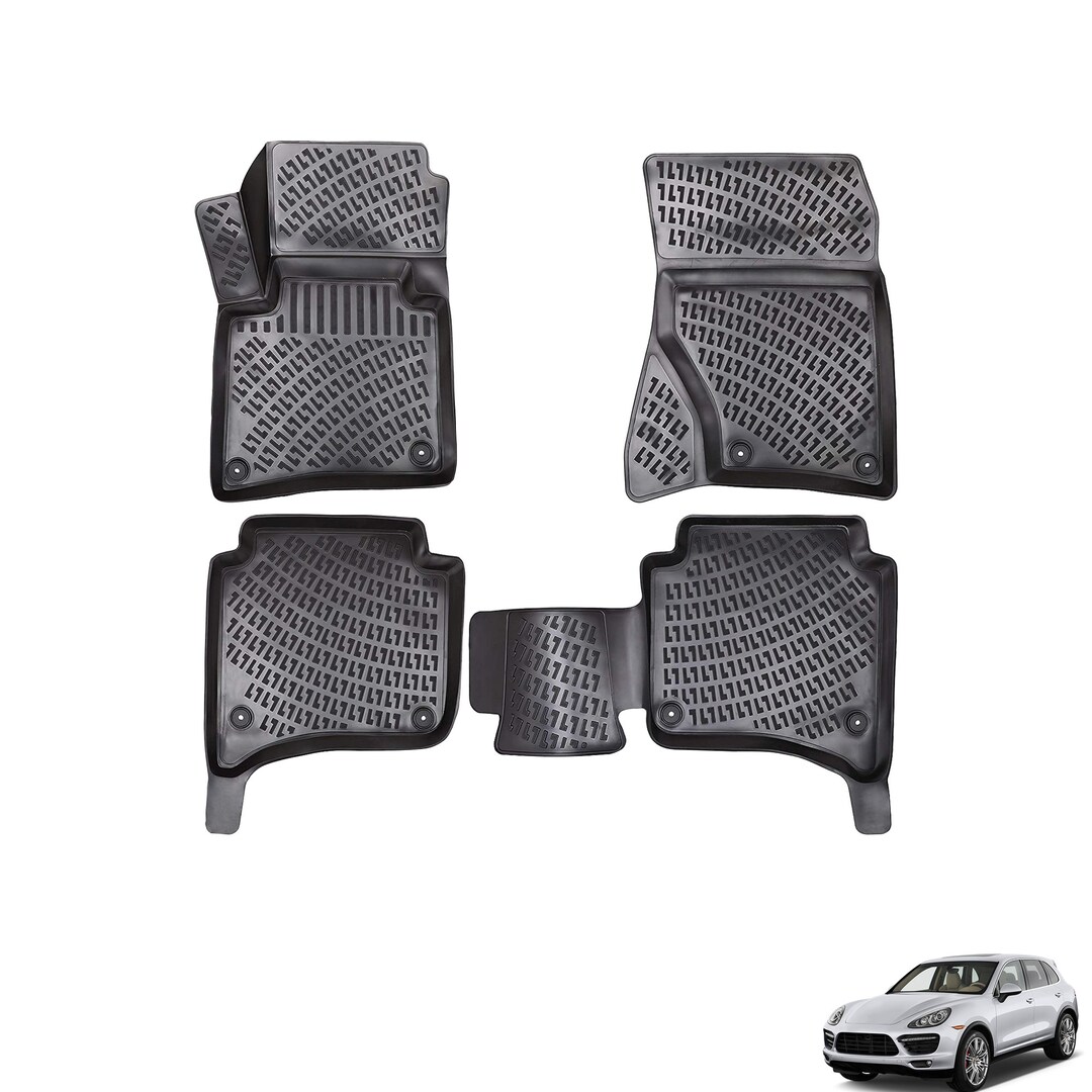 Floor Mats Fits Porsche Cayenne 2011-2017 4-Zone Air Conditioning | 3D Car Mat main image 0