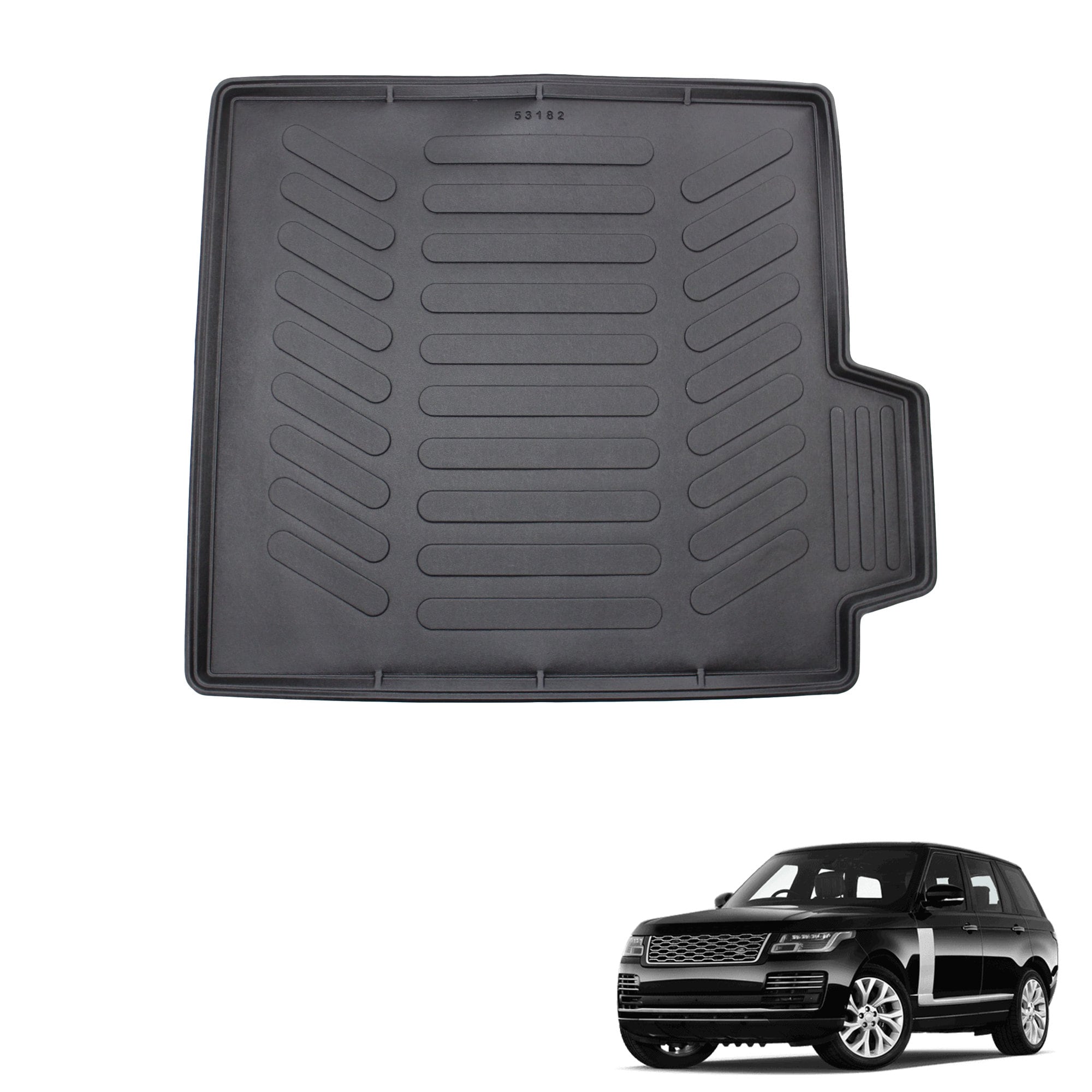 Range Rover Rubber Floor Mats - Front And Rear Mats, Black