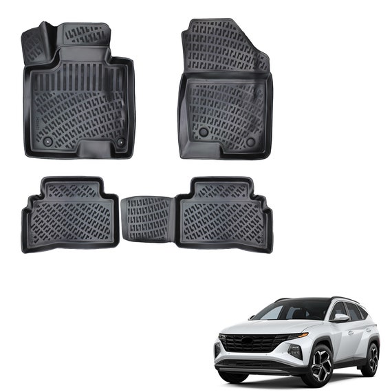 Passend für Hyundai Tucson 2021-2023 Fußmatten Vorne & Hinten All Weather  Custom Fit Bodenmatte 3D Wasserdicht Schwarz Geformt 4X - .de