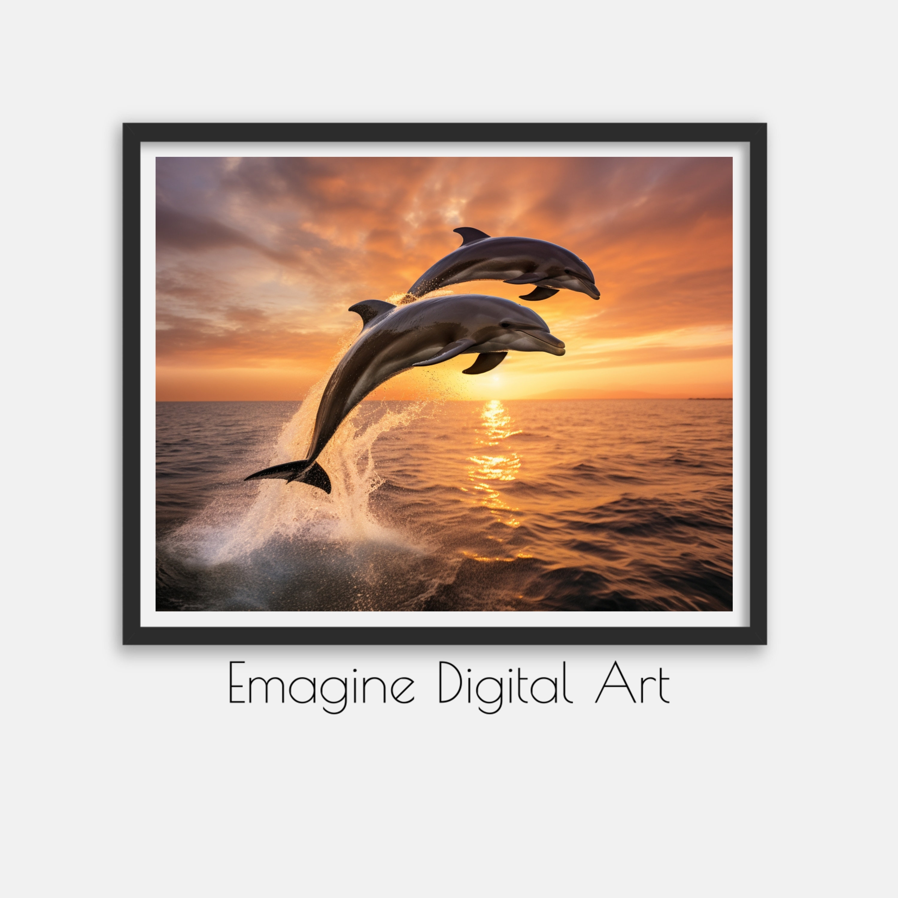 AFDRUKBARE KUNST | Dolfijnen springen zonsondergangfoto | Mariene leven  wanddecoratie | Digitale kunst om direct te downloaden, af te drukken en in  te kaderen | WL-49 - Etsy België, image size:3000x3000