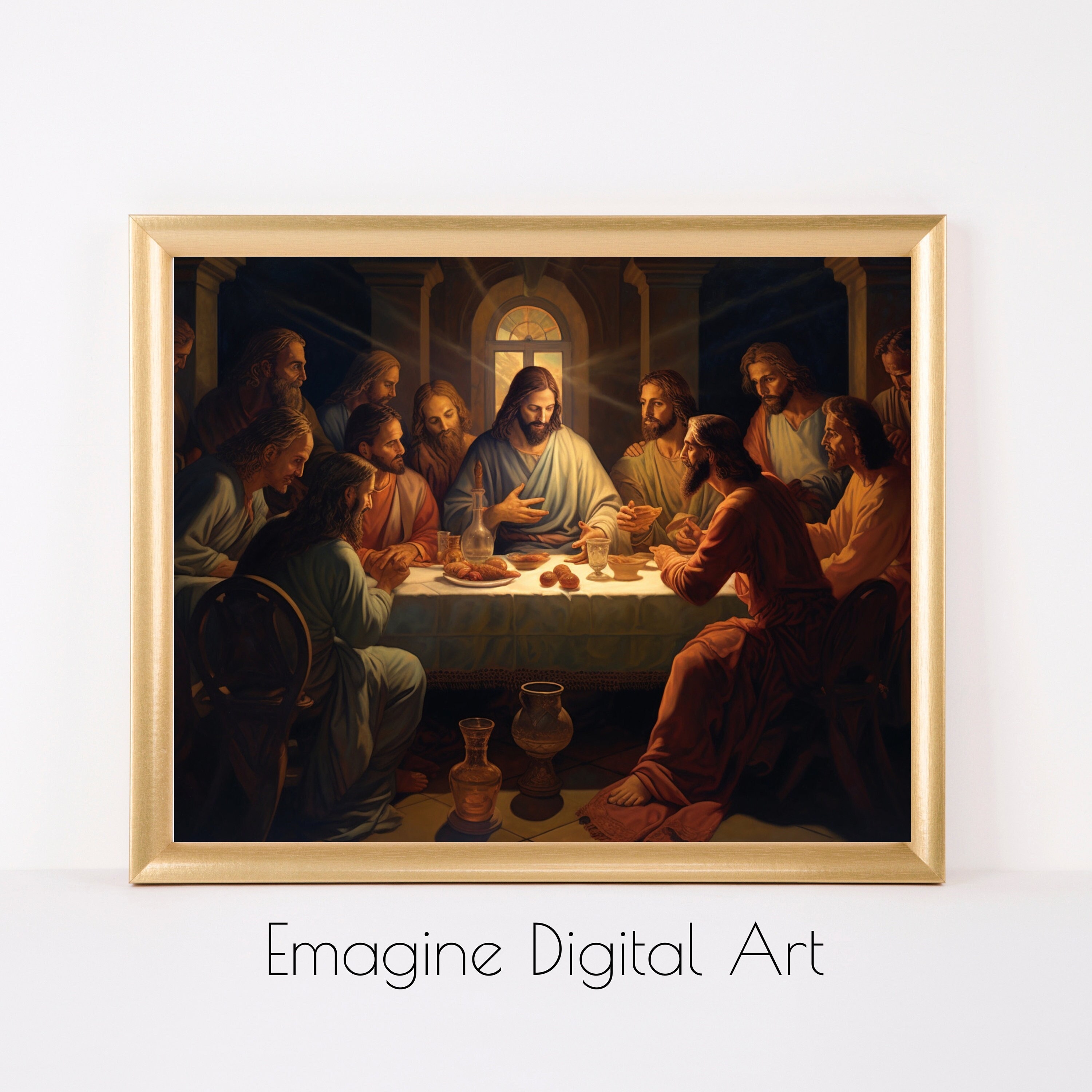 PRINTABLE ART | Painting of the Last Supper With Jesus Christ and ...