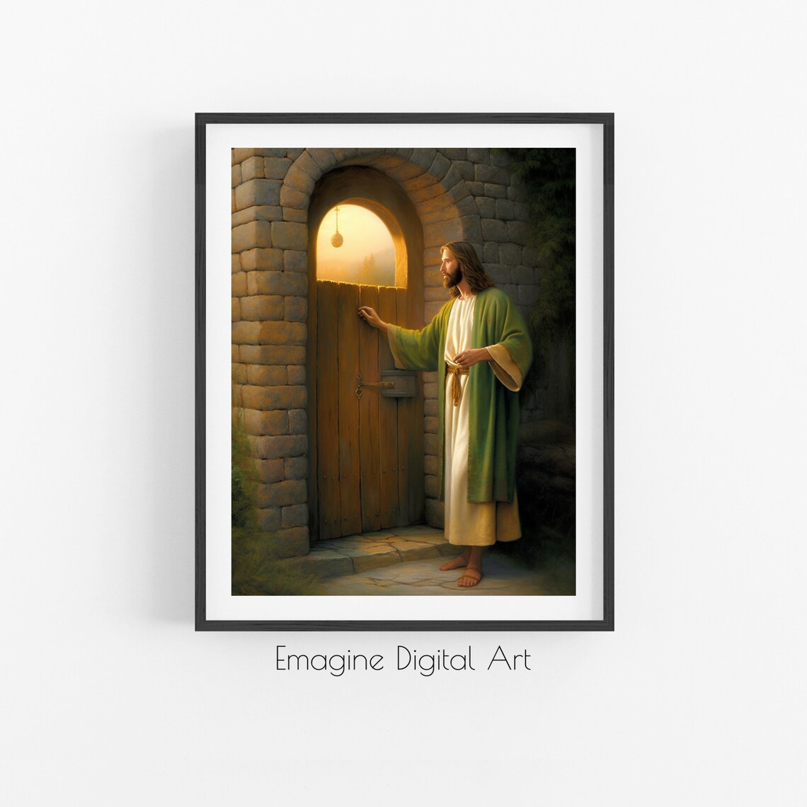 PRINTABLE ART Jesus Christ Knocking at the Door Christian Art Biblical ...