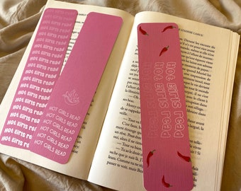 Hot Girls Read Bookmark Collection - Pink Bookmark - Bookmark for Women - Gift for Reader