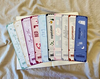 Taylor Swift bookmarks - Taylor Album - The Eras Tour - Taylor Swift fan gift