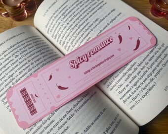 Spicy Romance Book Club, Marque-page en forme de ticket, Fan de livre d'amour passionné et torride, Lecture érotique, Marque-page Book Club