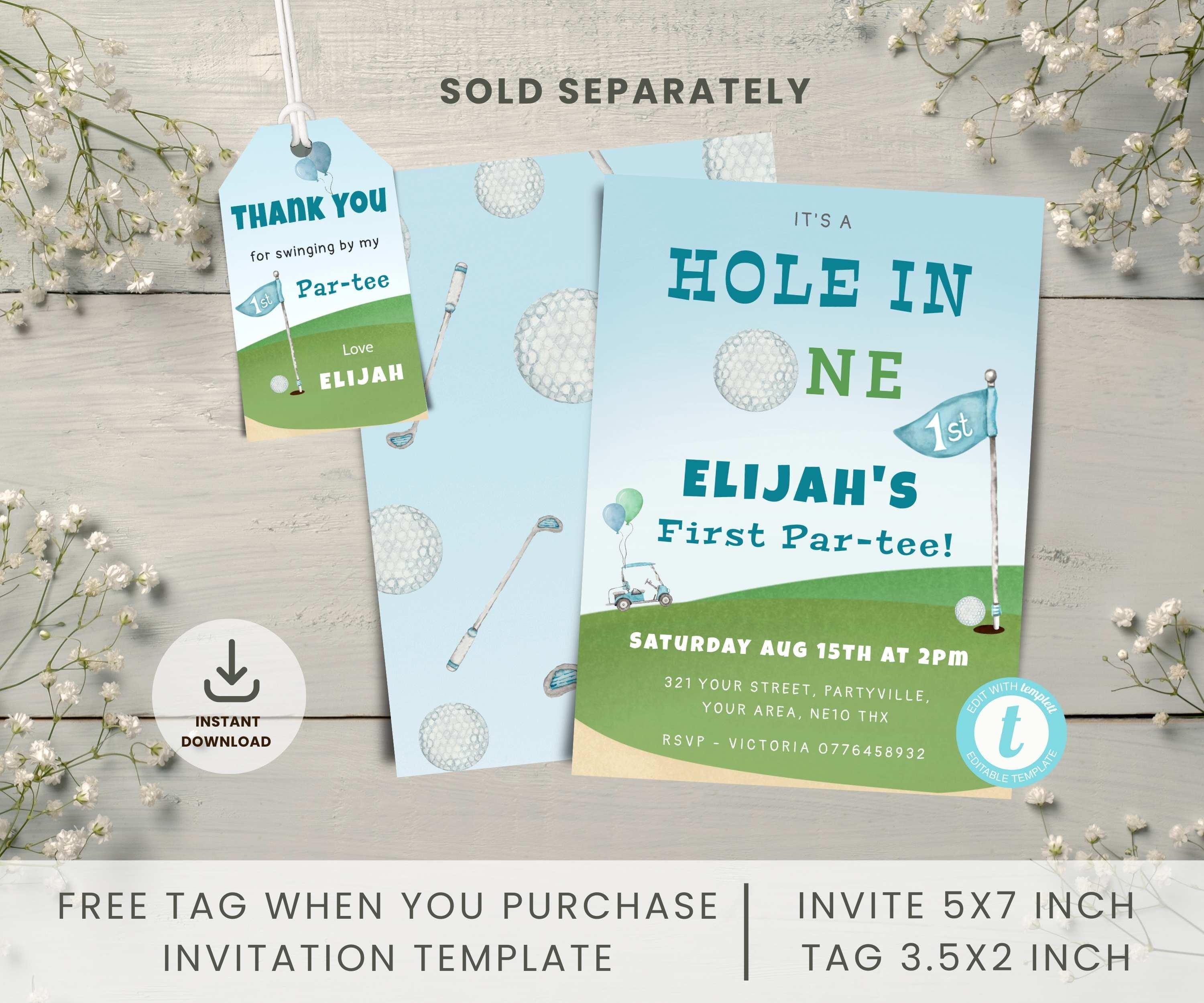 Golf Baby Shower Welcome Sign Template, Editable Baby Shower Golf ...