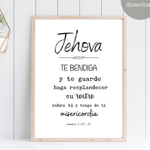 Spanish Bible verse print | Spanish wall art Home decor | Spanish Home Decor |  House warming present | Bible quote | Scripture Art