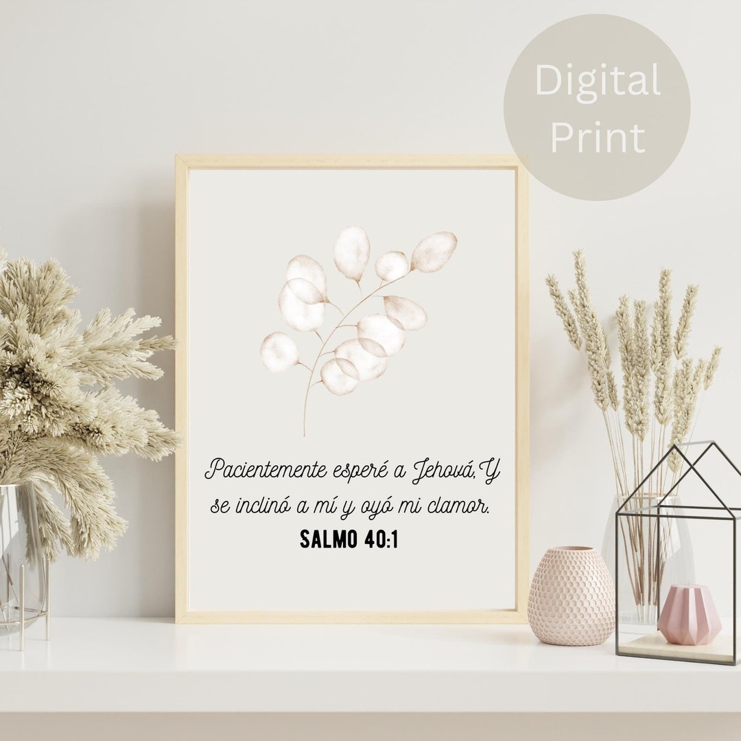 Spanish Bible Verse Print, Spanish Wall Art Home Decor, Spanish Home ...