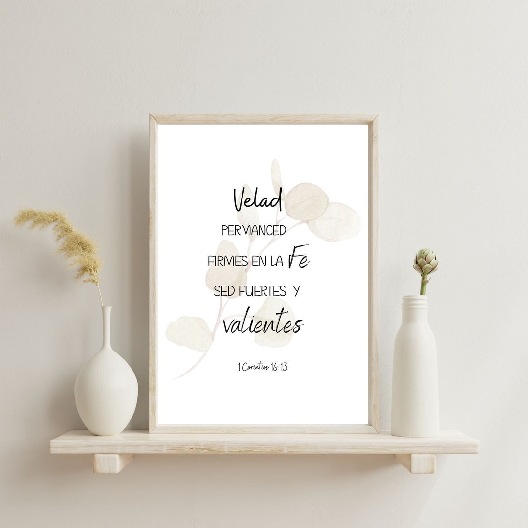 Spanish Bible Verse Print | Spanish Wall Art Home Decor | Spanish Home ...