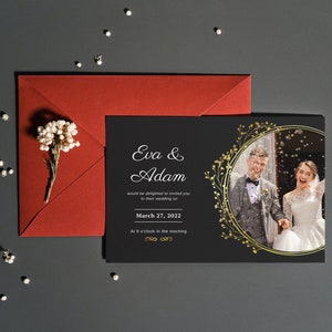 Faire-part de mariage 40 modèles, cartes de mariage océaniques minimalistes, invitations modifiables et imprimables et plus