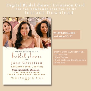 Editable Bridal Shower Invitation || Bridal Shower || Happy Bridal Shower || Bridal Shower Invites || Shower Invitation