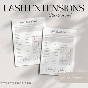 Wimpern Kundenprofil, Wimpern Mapping Sheets, Wimpern Mapping Vorlagen, Lash Mapping Guide, Wimpernverlängerungen Download druckbare Formulare,