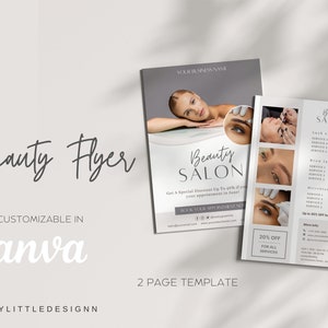 Szablon ulotki Beauty, szablon ulotki Lash Extensions, edytowalna broszura, ulotka salonu kosmetycznego, ulotka Skincare Makeup, świadomość marki