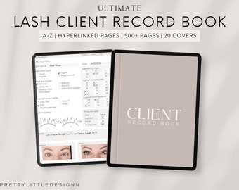 Lash Client Record Book | Eyelash Extension Client Record | Lash Tech Planner | Business Beauty Client Record Book | Lash Mapping |GoodNotes