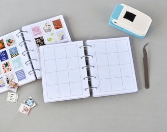 Gebonden stempelnotitieboekje: "A scrap a day" junkjournaal voor knipsels