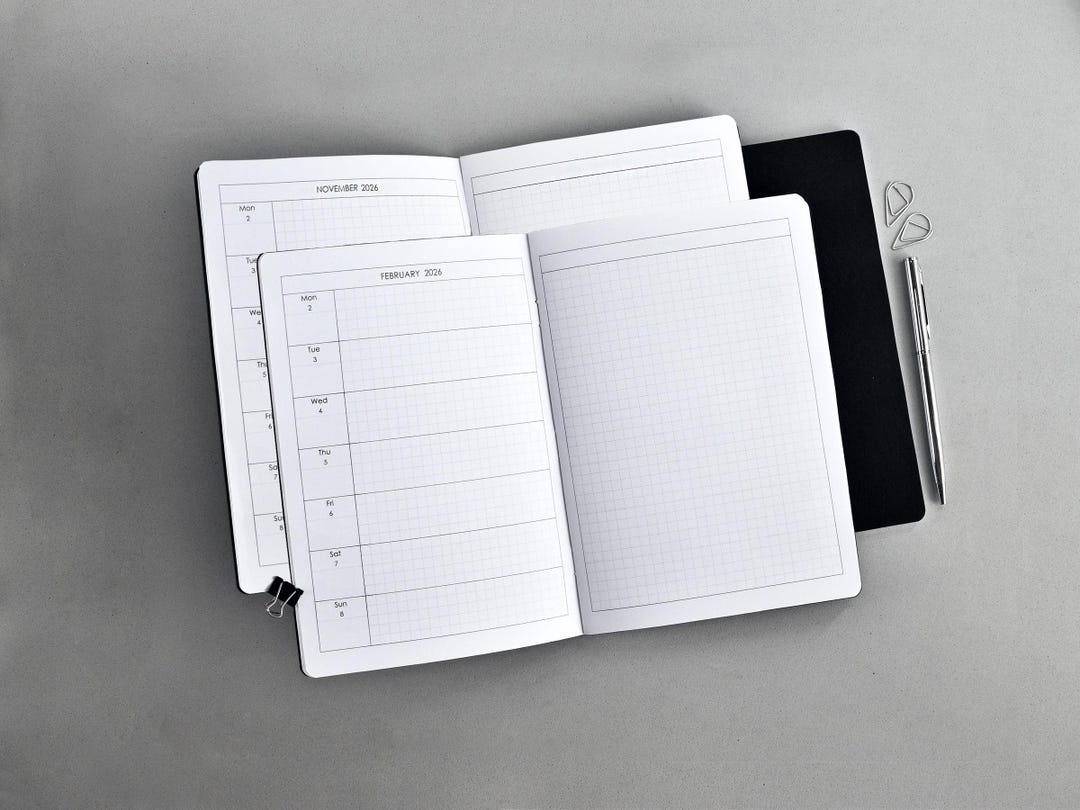 Travelers Notebook Weekly Inserts A5 Size: Printed TN Planner Calendar ...