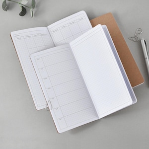 Agenda settimanale mensile Travelers Notebook Inserti formato standard regolare: 2026 Ricariche per agenda TN stampata Stile Hobonichi